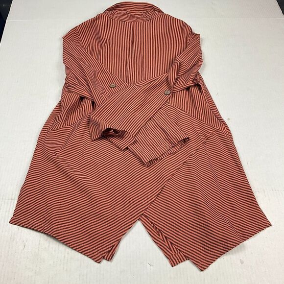 Soft Surroundings Lagenlook Tunic Shirt Striped Long Sleeve Loose Fit Top PS - Picture 11 of 12